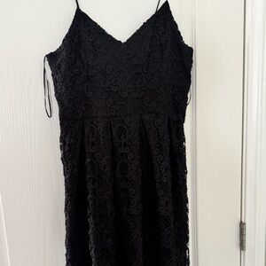 Spaghetti strap black lace dress by Meghan LA in size 10